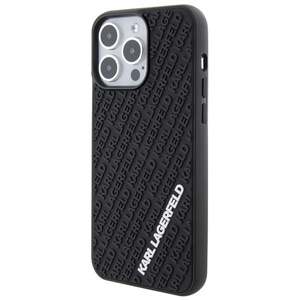 Karl Lagerfeld KLHCP15X3DMKRLK iPhone 15 Pro Max 6.7&quot; czarny/black hardcase 3D Rubber Multi Logo
