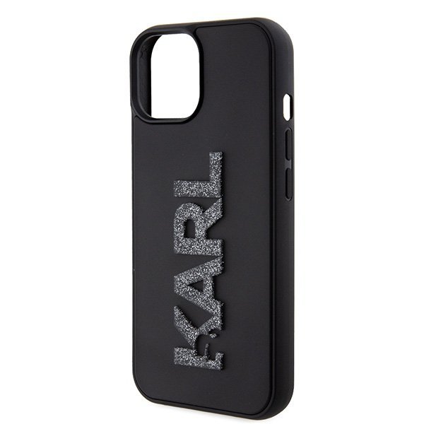Karl Lagerfeld KLHCP15S3DMBKCK iPhone 15 / 14 / 13 6.1&quot; czarny/black hardcase 3D Rubber Glitter Logo