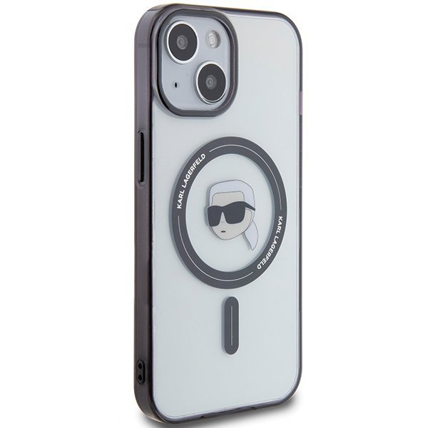 Karl Lagerfeld KLHMP15MHKHNOTK iPhone 15 Plus / 14 Plus 6.7&quot; transparent hardcase IML Karl`s Head MagSafe