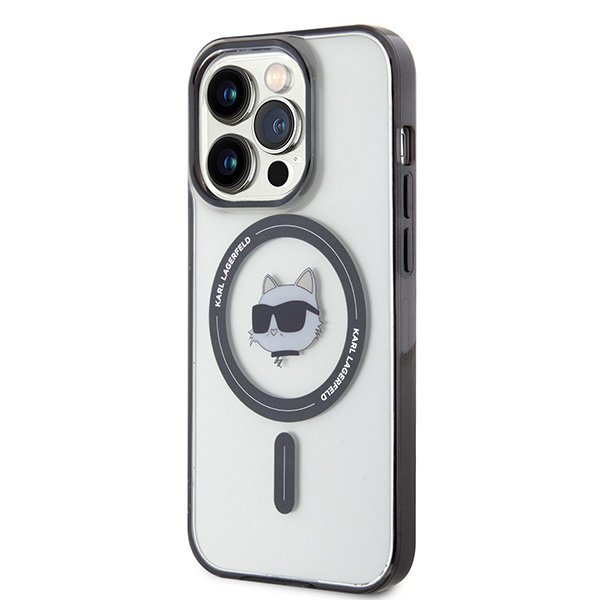Karl Lagerfeld KLHMP15XHCHNOTK iPhone 15 Pro Max 6.7&quot; transparent hardcase IML Choupette`s Head MagSafe