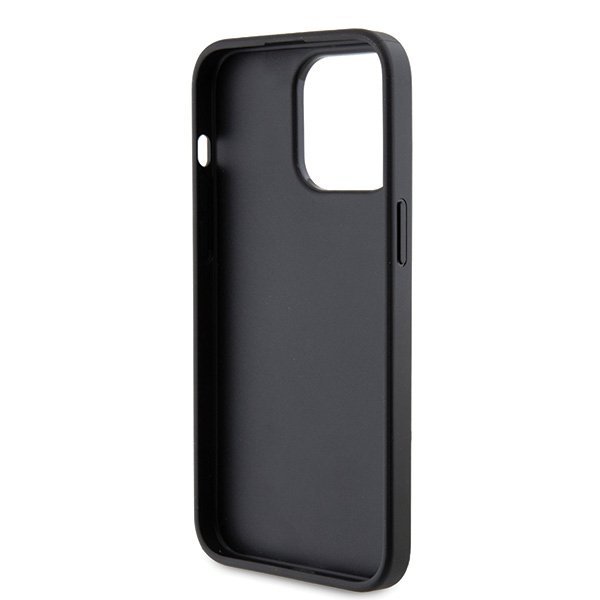 Karl Lagerfeld KLHCP15XSAPKCNPK iPhone 15 Pro Max 6.7&quot; czarny/black hardcase Saffiano Cardslot KC Metal Pin