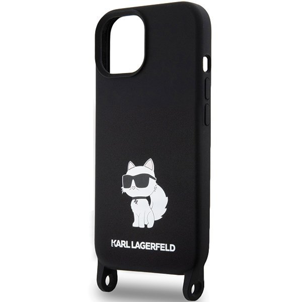 Karl Lagerfeld KLHCP15SSCBSCNK iPhone 15 / 14 / 13 6.1&quot; hardcase czarny/black Crossbody Silicone Choupette