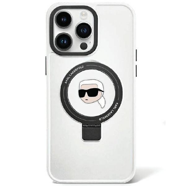 Karl Lagerfeld KLHMP15XHMRSKHH iPhone 15 Pro Max 6.7&quot; biały/white hardcase Ring Stand Karl Head MagSafe