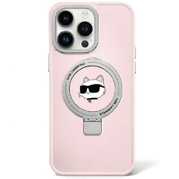 Karl Lagerfeld KLHMP15XHMRSCHP iPhone 15 Pro Max 6.7&quot; różowy/pink hardcase Ring Stand Choupette Head MagSafe