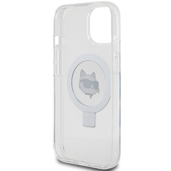 Karl Lagerfeld KLHMP15MHMRSCHH iPhone 15 Plus / 14 Plus 6.7&quot; biały/white hardcase Ring Stand Choupette Head MagSafe