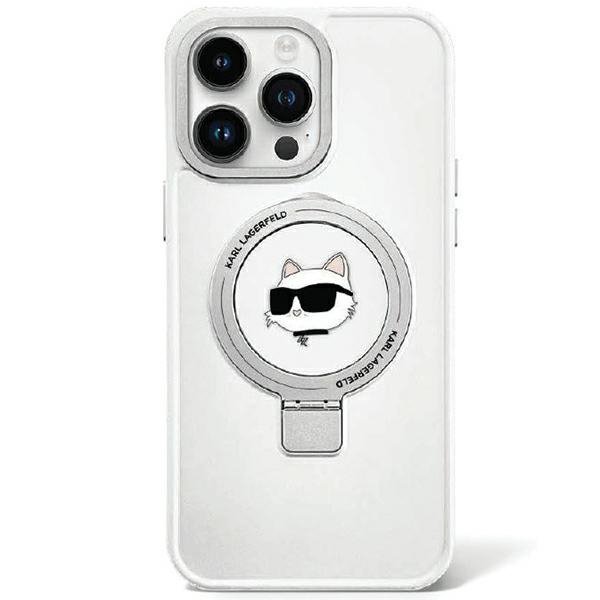 Karl Lagerfeld KLHMP15XHMRSCHH iPhone 15 Pro Max 6.7&quot; biały/white hardcase Ring Stand Choupette Head MagSafe