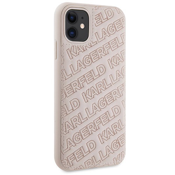 Karl Lagerfeld KLHCN61PQKPMP iPhone 11 / Xr 6.1&quot; różowy/pink hardcase Quilted K Pattern