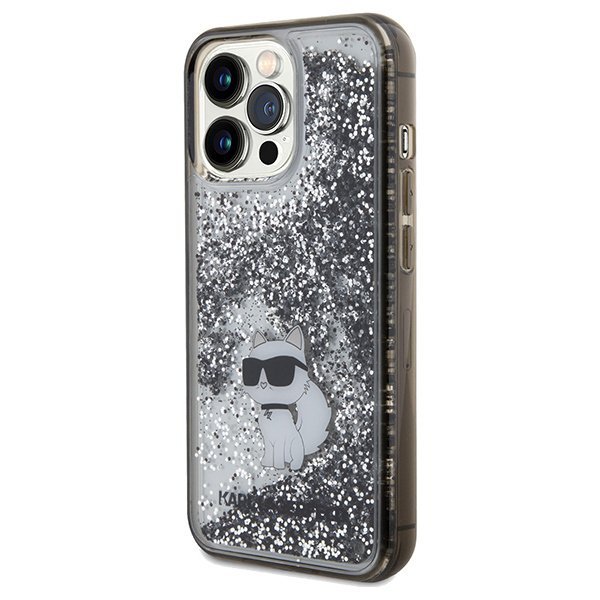 Karl Lagerfeld KLHCP13LLKCNSK iPhone 13 Pro / 13 6.1&quot; transparent hardcase Liquid Glitter Choupette