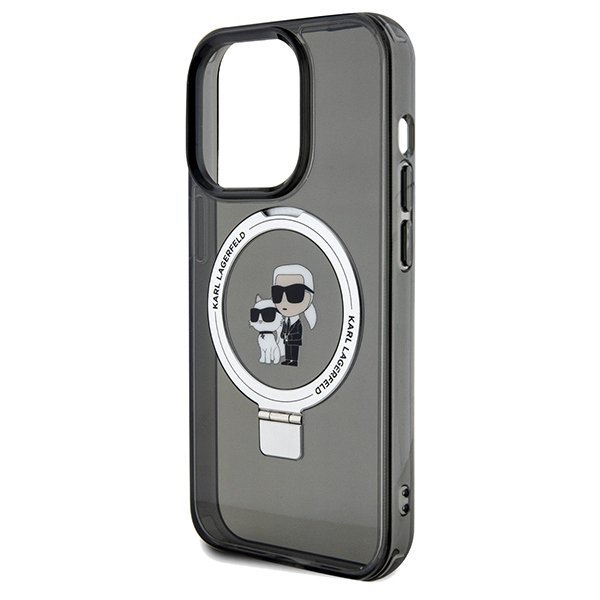 Karl Lagerfeld KLHMP13XHMRSKCK iPhone 13 Pro Max 6.7&quot; czarny/black hardcase Ring Stand Karl&Choupettte MagSafe