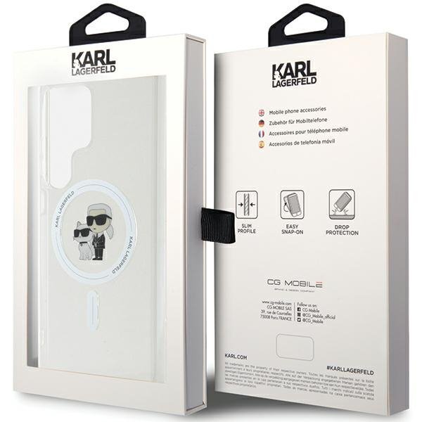 Karl Lagerfeld KLHMS24LHGKCNOT S24 Ultra S928 transparent hardcase IML Karl&Choupette MagSafe