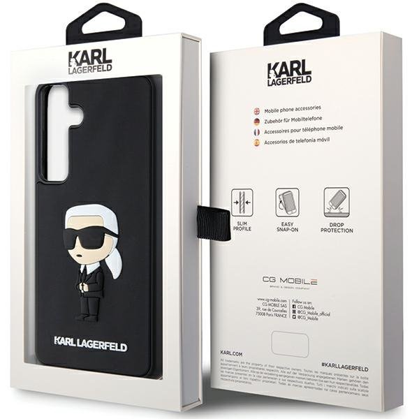 Karl Lagerfeld KLHCS24S3DRKINK S24 S921czarny/black hardcase 3D Rubber Ikonik