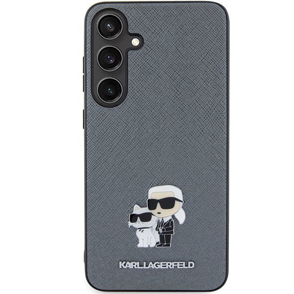 Karl Lagerfeld KLHCS24MPSAKCMPG S24+ S926 hardcase szary/grey Saffiano Karl & Choupette Metal Pin