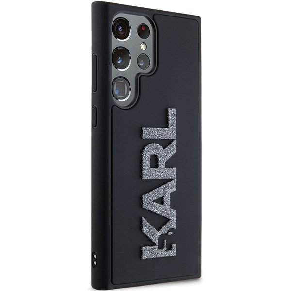 Karl Lagerfeld KLHCS23L3DMBKCK S23 Ultra S918 czarny/black hardcase 3D Rubber Glitter Logo