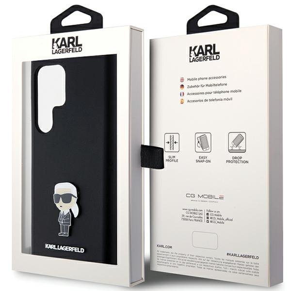 Karl Lagerfeld KLHCS23LSMHKNPK S23 Ultra S918 czarny/black Silicone Ikonik Metal Pin