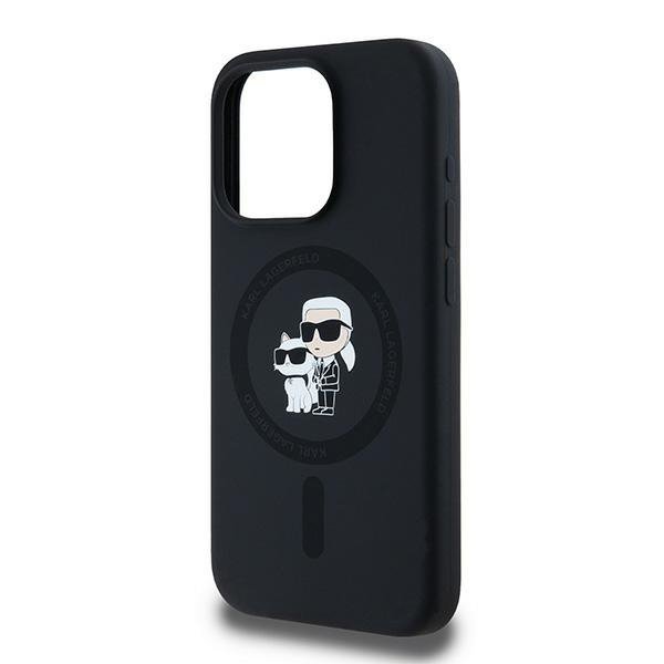 Karl Lagerfeld KLHMP15LSCMKCRHK iPhone 15 Pro 6.1&quot; czarny/black hardcase Silicone Karl & Choupette MagSafe