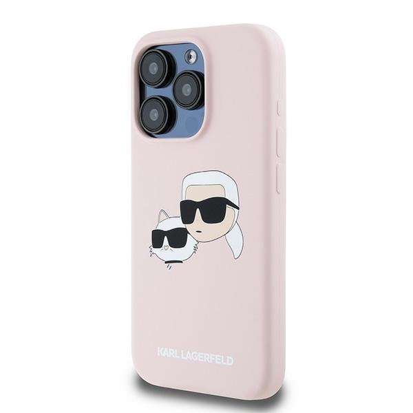 Karl Lagerfeld KLHMP15XSKCHPPLP iPhone 15 Pro Max 6.7&quot; różowy/pink hardcase Silicone Karl & Choupette MagSafe