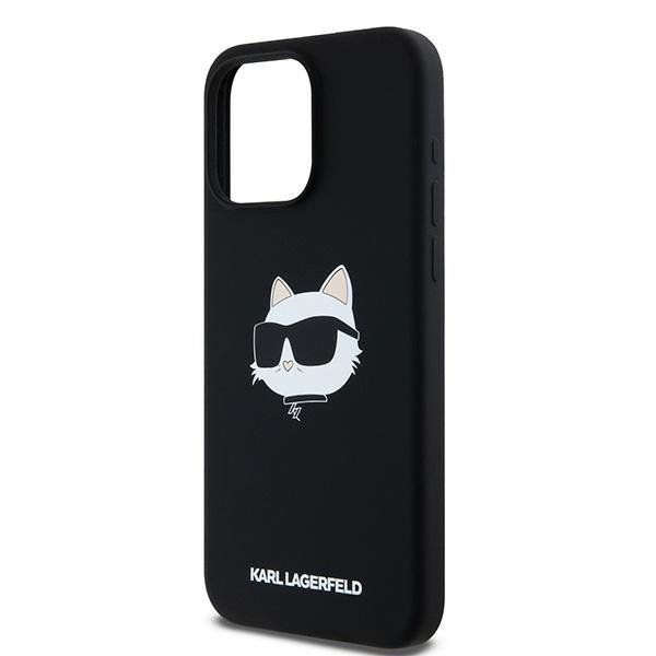 Karl Lagerfeld KLHMP15LSCHPPLK iPhone 15 Pro 6.1&quot; czarny/black hardcase Silicone Choupette Head MagSafe