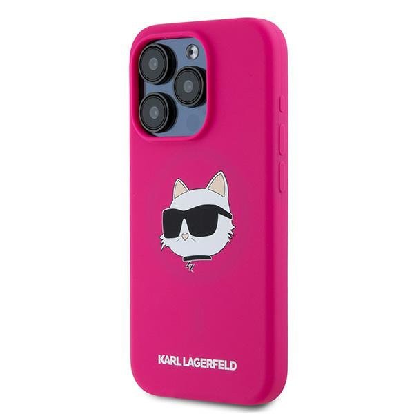 Karl Lagerfeld KLHMP15XSCHPPLF iPhone 15 Pro Max 6.7&quot; różowy/fuschia hardcase Silicone Choupette Head MagSafe