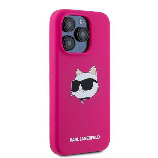 Karl Lagerfeld KLHMP15XSCHPPLF iPhone 15 Pro Max 6.7&quot; różowy/fuschia hardcase Silicone Choupette Head MagSafe