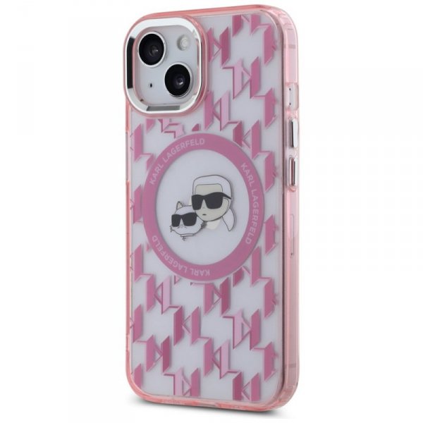 Karl Lagerfeld KLHMP15SHMCKMHP iPhone 156.1&quot; różowy/pink IML Monogram Karl&Choupette Head MagSafe
