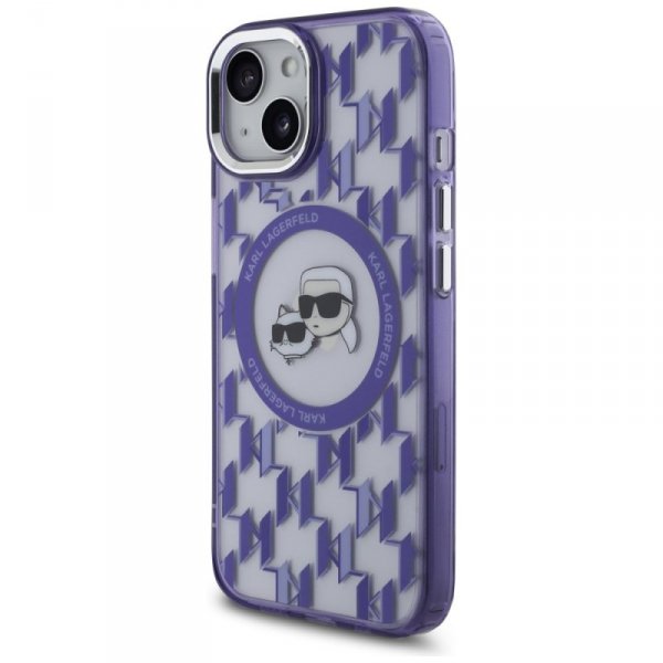 Karl Lagerfeld KLHMP15SHMCKMHU iPhone 156.1&quot; fioletowy/purple IML Monogram Karl&Choupette Head MagSafe