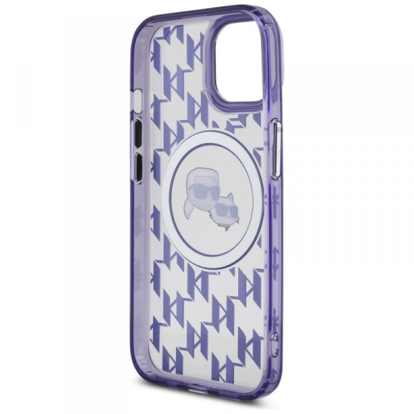 Karl Lagerfeld KLHMP15SHMCKMHU iPhone 156.1&quot; fioletowy/purple IML Monogram Karl&Choupette Head MagSafe