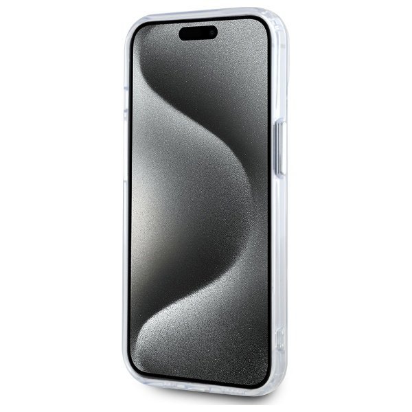 Karl Lagerfeld KLHMP15MHLSCHH iPhone 15  Plus 6.7&quot; biały/white hardcase IML Metal Choupette Head MagSafe