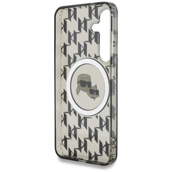 Etui Karl Lagerfeld Button               Karl&Choupette Heads On KL Pattern MagSafe do Samsung Galaxy S25 czarny