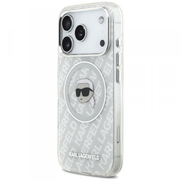 Etui Karl Lagerfeld IML Karl Head Logo   MagSafe do iPhone 17 Pro Max szary