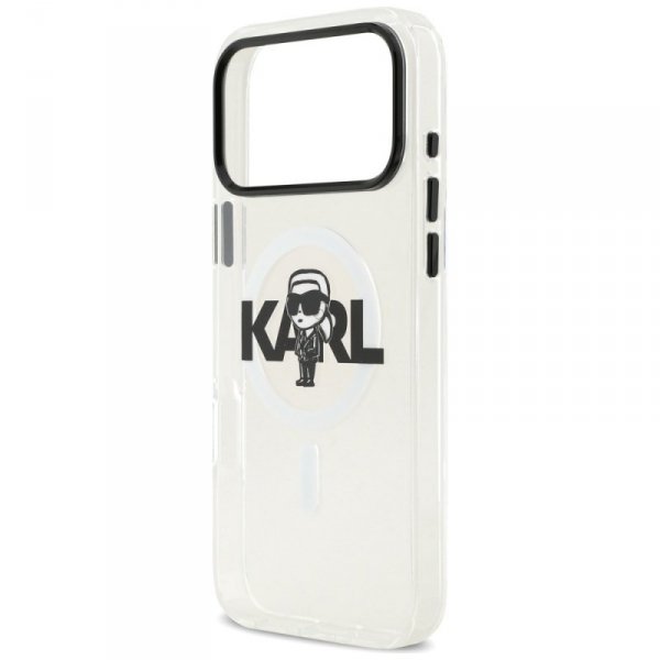 Etui Karl Lagerfeld IML Karl Sketch Logo MagSafe do iPhone 17 Pro Max przezroczysty