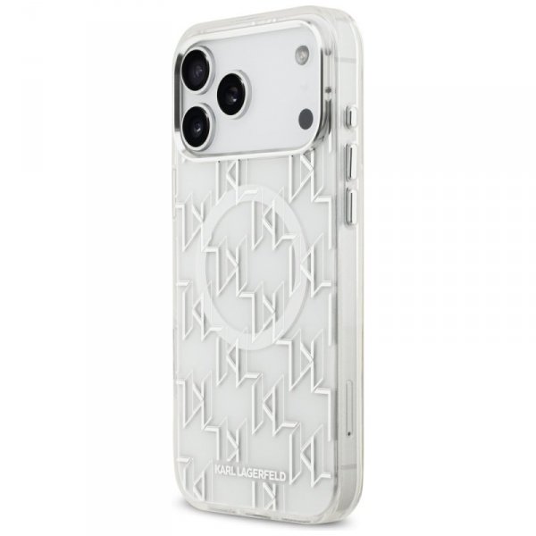 Etui Karl Lagerfeld IML KL Monogram      MagSafe do iPhone 17 Pro Max biały