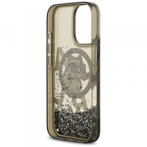 Etui Karl Lagerfeld Liquid Glitter       Choupette Logo MagSafe do iPhone 17 czarny