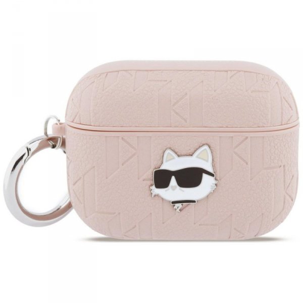 Etui Karl Lagerfeld do AirPods Pro Monogram Choupette Head – Różowe