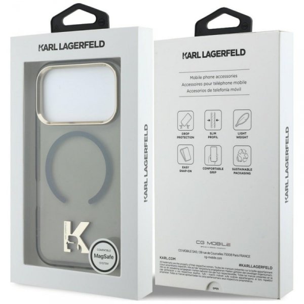 Etui Karl Lagerfeld IML K Head Logo      MagSafe do iPhone 17 Pro Max czarny
