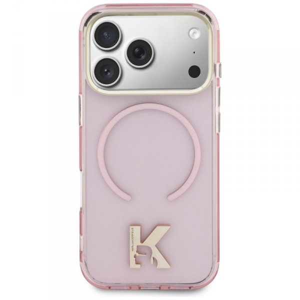 Etui Karl Lagerfeld IML K Head Logo      MagSafe do iPhone 17 Pro różowy