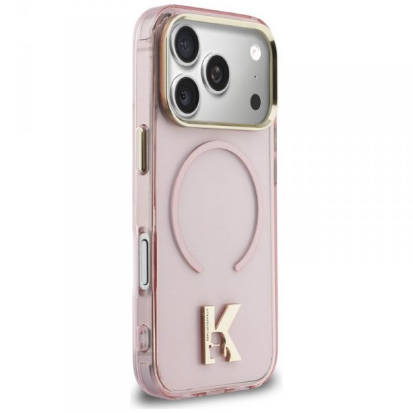 Etui Karl Lagerfeld IML K Head Logo      MagSafe do iPhone 17 Pro różowy