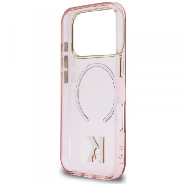 Etui Karl Lagerfeld IML K Head Logo      MagSafe do iPhone 17 Pro Max różowy