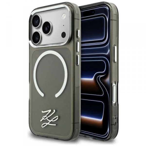 Etui Karl Lagerfeld IML KL Script Logo   MagSafe do iPhone 17 Pro czarny