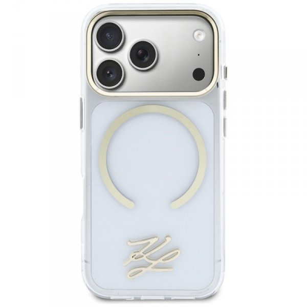 Etui Karl Lagerfeld IML KL Script Logo   MagSafe do iPhone 17 Pro przezroczysty