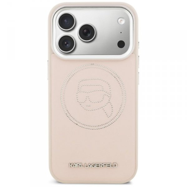 Etui Karl Lagerfeld K Head Point Logo    MagSafe do iPhone 17 Pro różowy