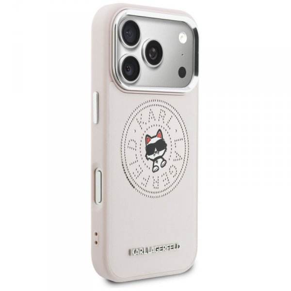Etui Karl Lagerfeld Point & Choupette    Sketch MagSafe do iPhone 17 Pro Max różowy