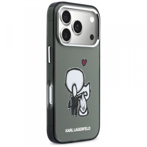 Etui Karl Lagerfeld Karl & Choupette     Back MagSafe do iPhone 17 Pro Max czarny
