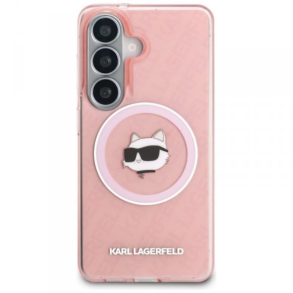 Etui Karl Lagerfeld IML Repeated         Choupette MagSafe do Samsung Galaxy S26 różowy