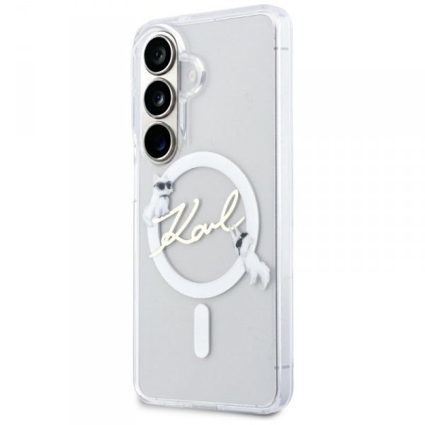 Etui Karl Lagerfeld IML KC Script        MagSafe do Samsung Galaxy S26+ przezroczysty