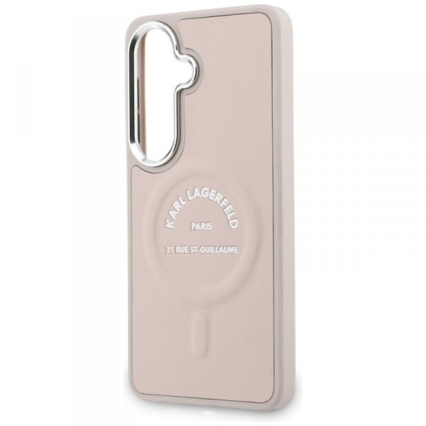 Etui Karl Lagerfeld Embossed Ring RSG    Logo MagSafe do Samsung Galaxy S26+ różowy