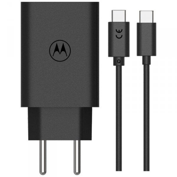 Ładowarka sieciowa Motorola TurboPower   50W Dual USB-C/USB-A z kablem USB-C 1m czarny