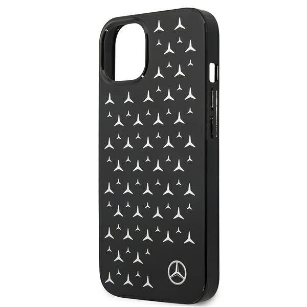 Mercedes MEHCP13MESPBK iPhone 13 / 14 / 15 6.1&quot; czarny/black hardcase Silver Stars Pattern