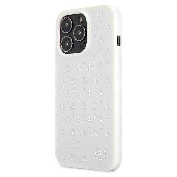 Mercedes MEHCP13XESPWH iPhone 13 ProMax 6,7&quot; biały/white hardcase Silver Stars Pattern