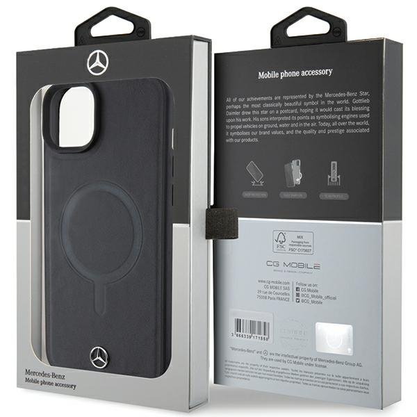 Mercedes MEHMP15M23RCMK iPhone 15 Plus / 14 Plus 6.7&quot; czarny/black hardcase Smooth Leather MagSafe