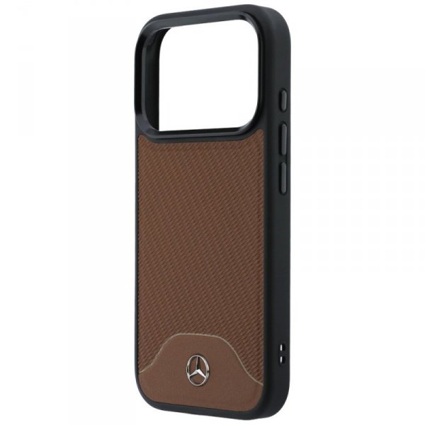 Etui Mercedes Leather Wood Effect and    Curve MagSafe do iPhone 17 Pro Max camel